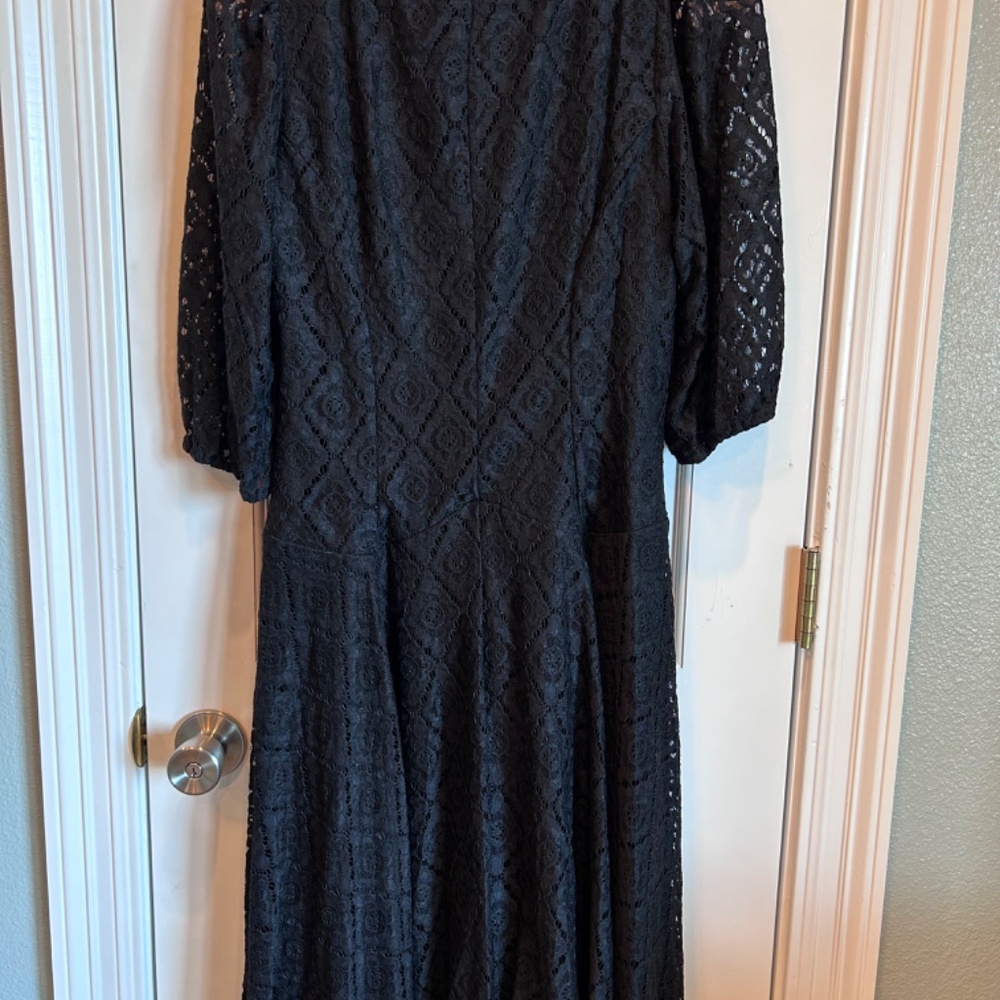 Black crochet Rabbit Rabbit Rabbit dress - Picture 6 of 7